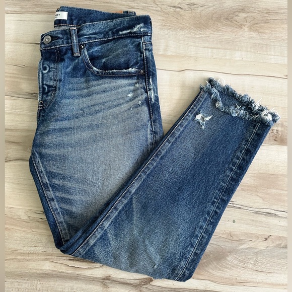 Moussy Women's Straight Leg Jeans - Distressed Blue - Picture 2 of 3